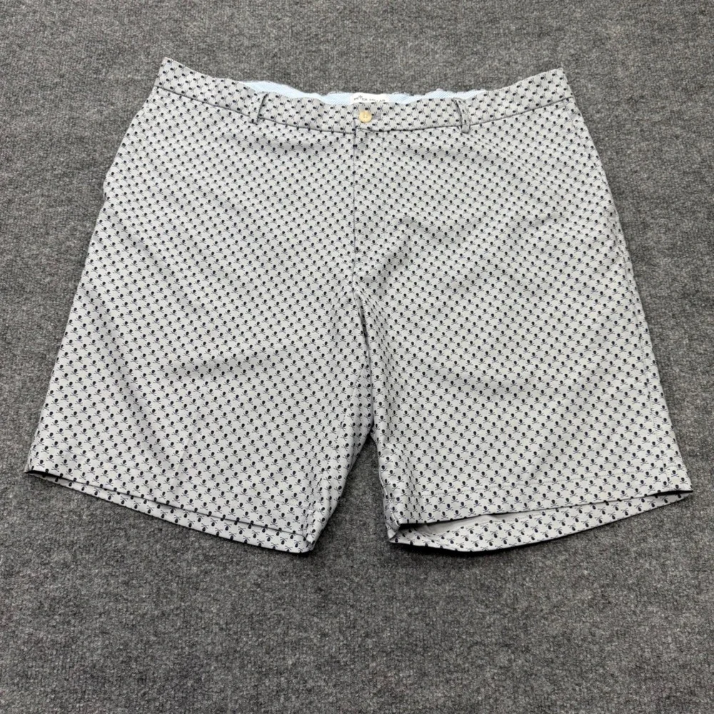 Peter Millar Mens 40 Skull Crossbones Golf Shorts Grey Performance Stretch 9.5in - Picture 1 of 8